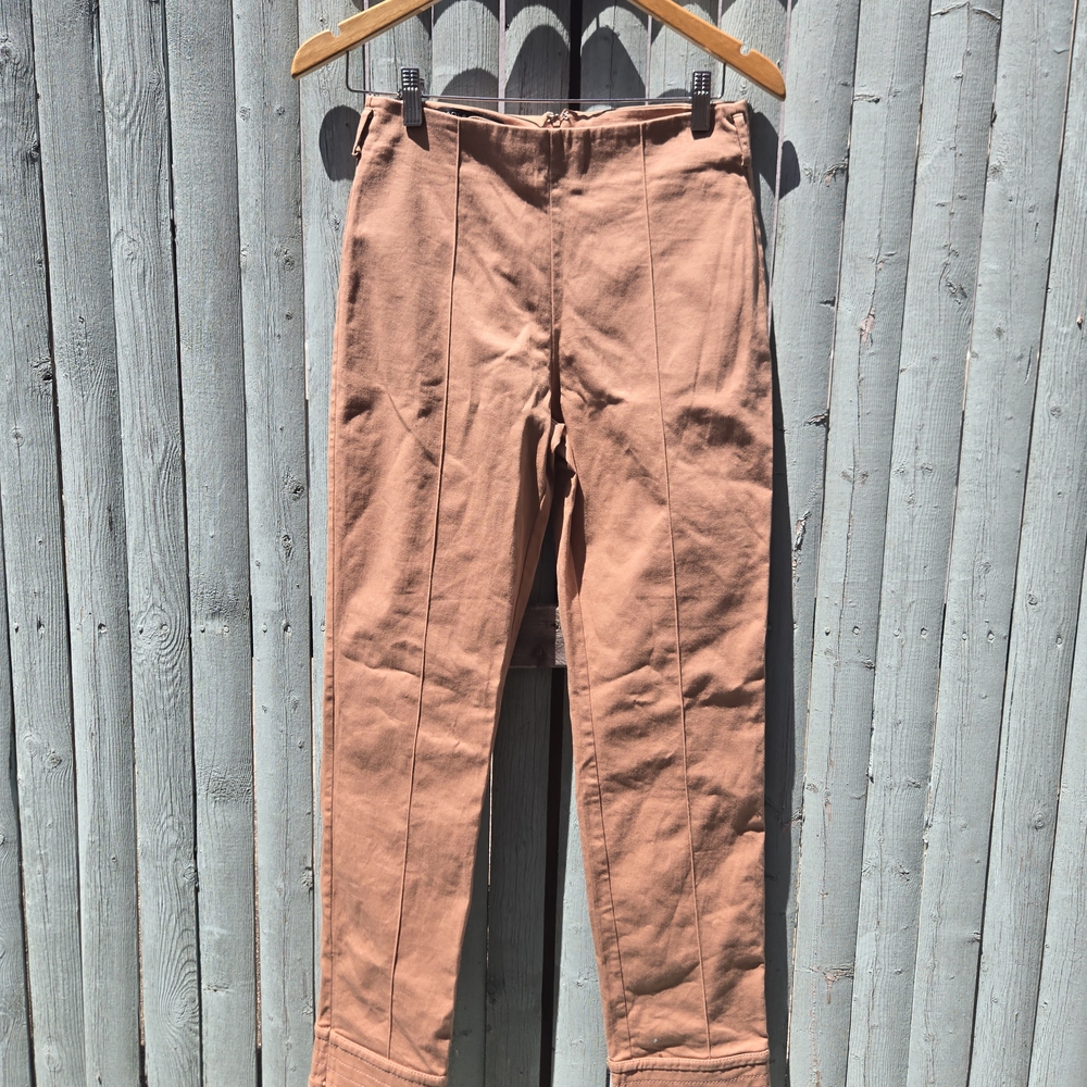 Paola Frani Made in Italy Camel Brown Tailored Ankle Pants – Size 10